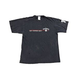 Jack Daniels Shirt Mens XL Whiskey Alcohol Rolling‎ Stones Black Distressed